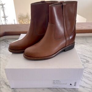 Isabel Marant Susee Brown Leather Ankle Boots